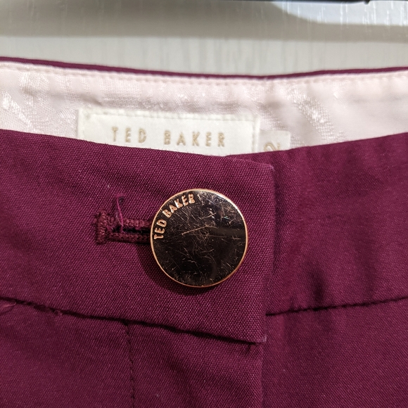 Ted Baker Maroon Suit Trousers with side detail - Picture 9 of 10
